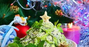 Рецепт Фруктового салата Новогодняя елка