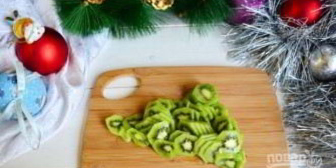 Рецепт фруктового салата новогодняя елка