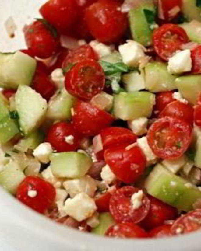 Рецепт греческого салата из помидоров черри