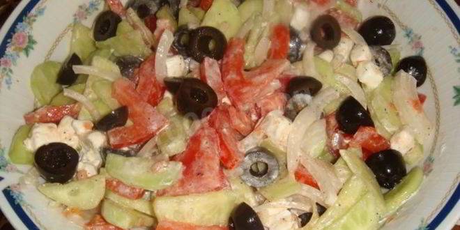 Рецепт Греческого салата классического с фетой