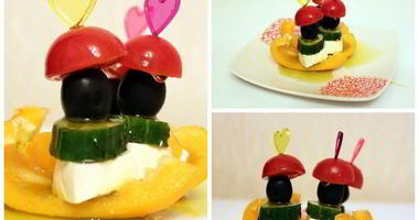 Рецепт Греческого салата на шпажке