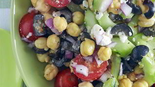 Рецепт Греческого салата с фасолью