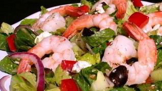 Рецепт Греческого салата с креветками