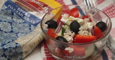 Рецепт Греческого салата с перловкой