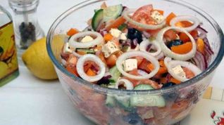 Рецепт Греческого салата с сыром фета