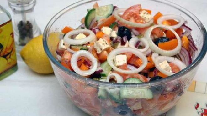 Рецепт греческого салата с сыром фета