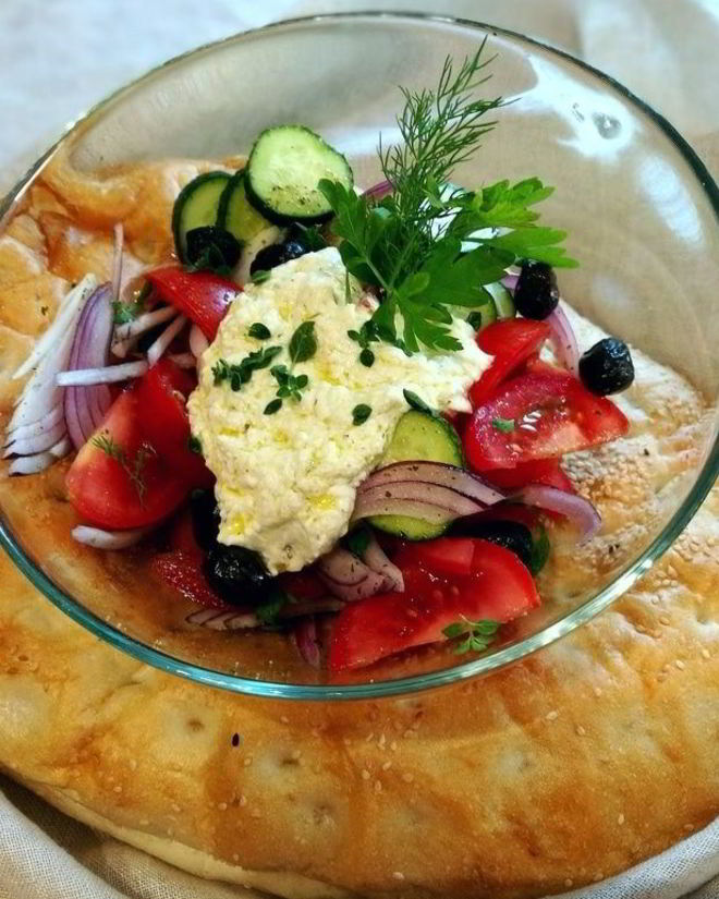 Рецепт греческого салата с заправкой из феты