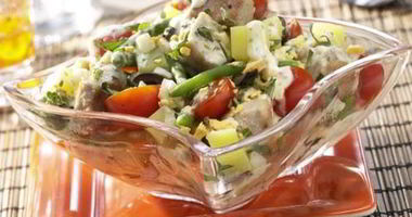 Рецепт Картофельно-фасолевого салат с тунцом