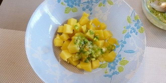 Рецепт картофельного салата с копченой курицей