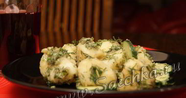 Рецепт Картофельного салата с огурцами