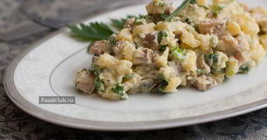 Рецепт Картофельного салата с селедкой