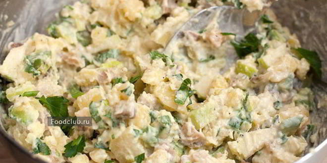 Рецепт картофельного салата с селедкой