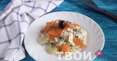 Рецепт Картофельного салата с семгой