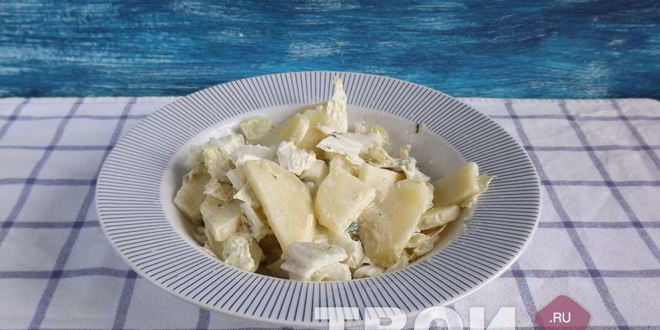 Рецепт картофельного салата с семгой