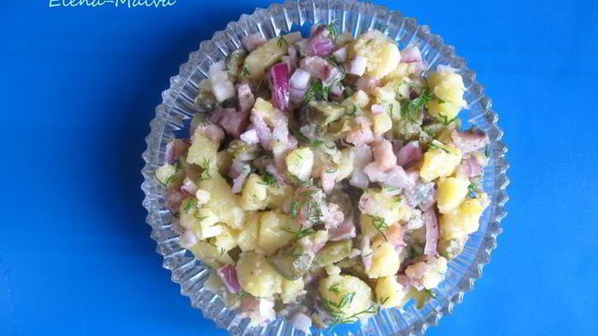 Рецепт Немецкого картофельного салата с сельдью