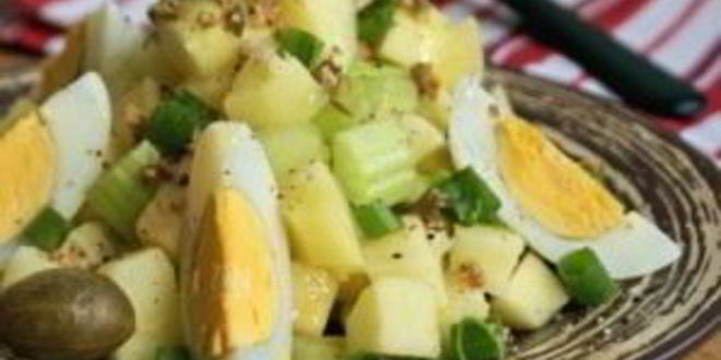 Рецепт салата картофельного с яблоками