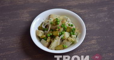 Рецепт Салата с картофелем и зеленым горошком