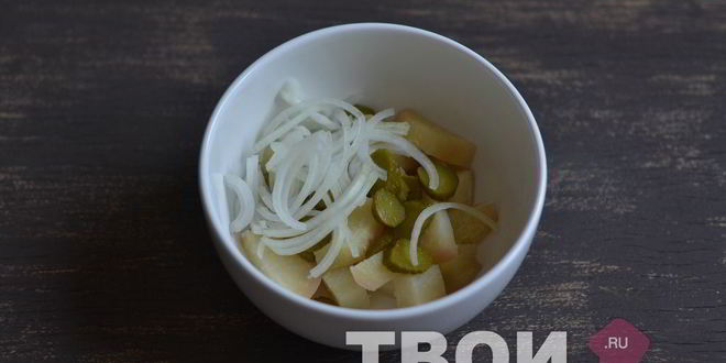 Рецепт салата с картофелем и зеленым горошком