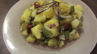 Рецепт Салата с картошкой и солеными огурцами