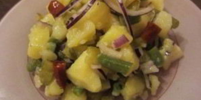 Рецепт салата с картошкой и солеными огурцами