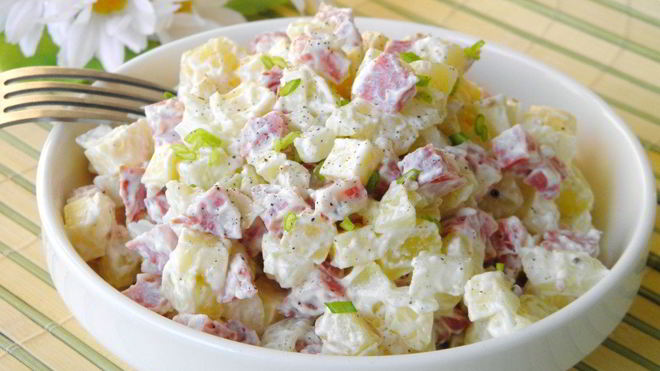 Рецепт Салата с картошкой и сыром