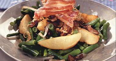 Рецепт Теплого картофельного салата с грибами