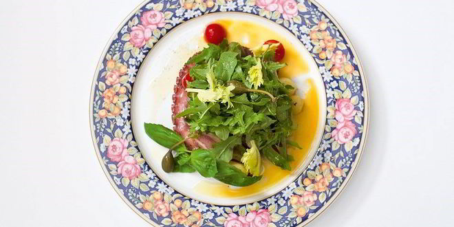 Рецепт Теплого салата с картофелем и осьминогом