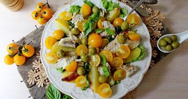 Рецепт Теплого салата с картофелем и рыбой