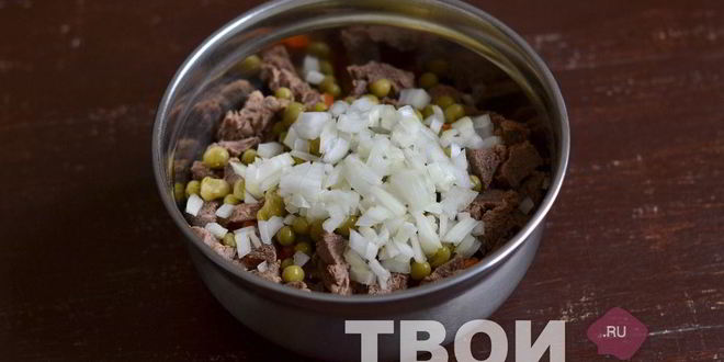 Рецепт оливье с говядиной