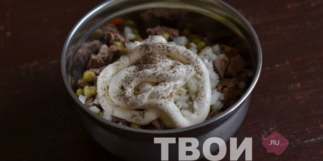 Рецепт оливье с говядиной