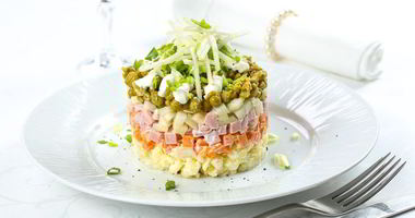 Рецепт Оливье с грушей