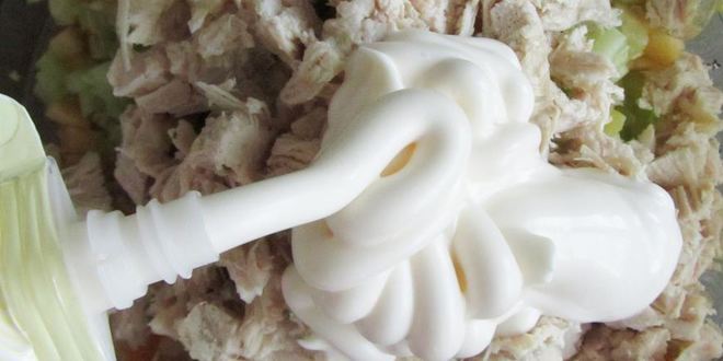 Рецепт оливье с кисло-сладкими яблоками