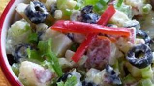 Рецепт Оливье с маслинами