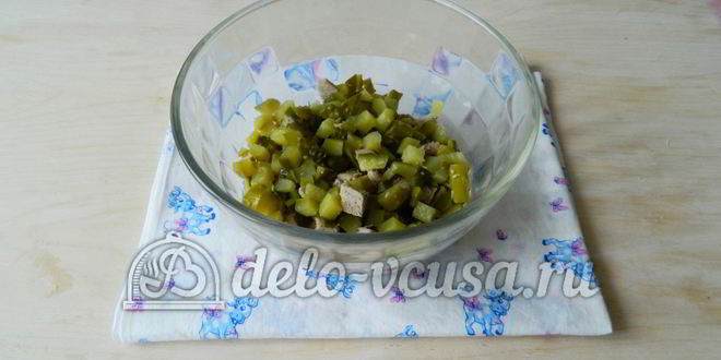 Рецепт оливье с мясом