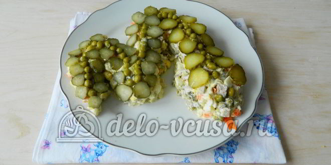 Рецепт оливье с мясом