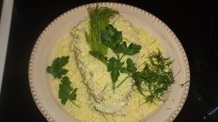 Рецепт Оливье с оригинальном соусом