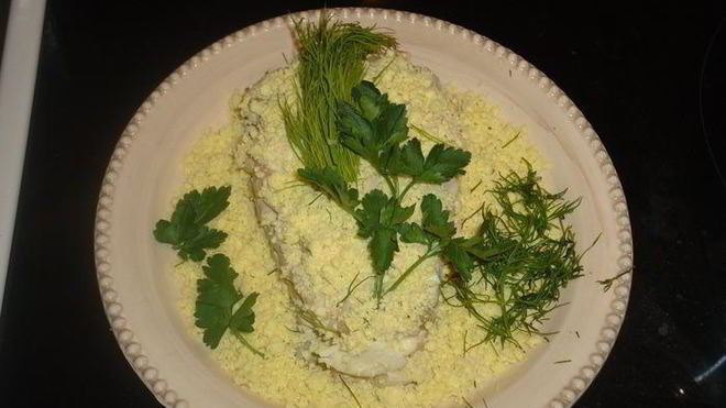 Рецепт оливье с оригинальном соусом