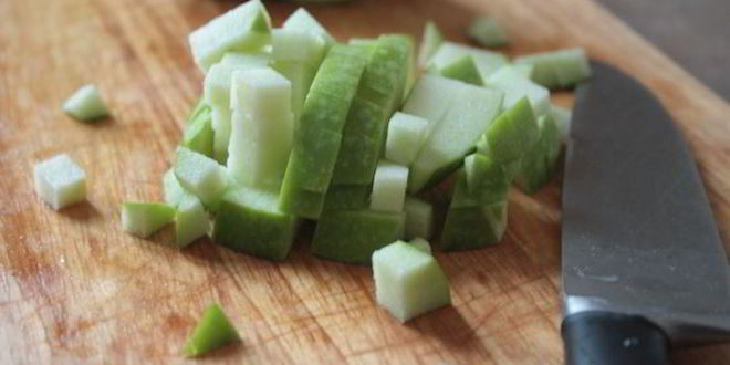 Рецепт оливье с зеленым яблоком