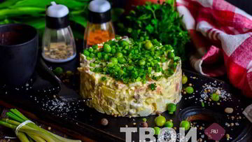 Рецепт Оливье со скумбрией