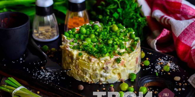 Рецепт Оливье со скумбрией