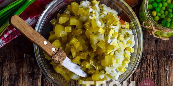 Рецепт оливье со скумбрией