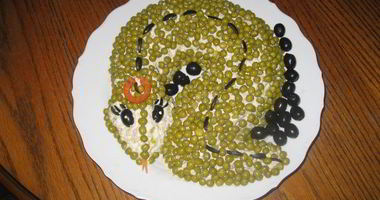 Рецепт Оливье змейка