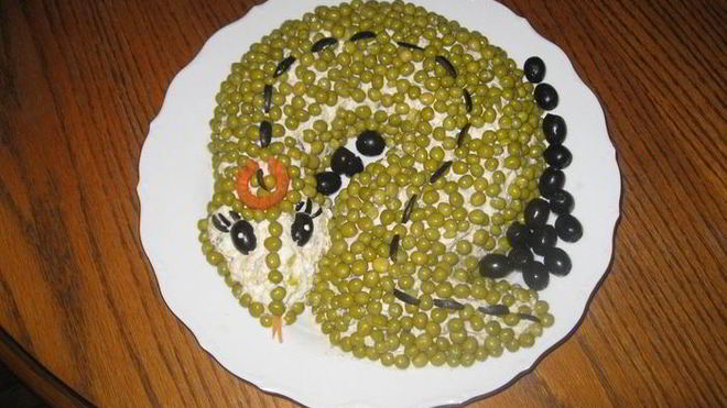 Рецепт оливье змейка