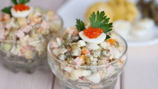 Рецепт Салата оливье без картофеля