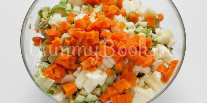 Рецепт салата оливье без майонеза и картофеля