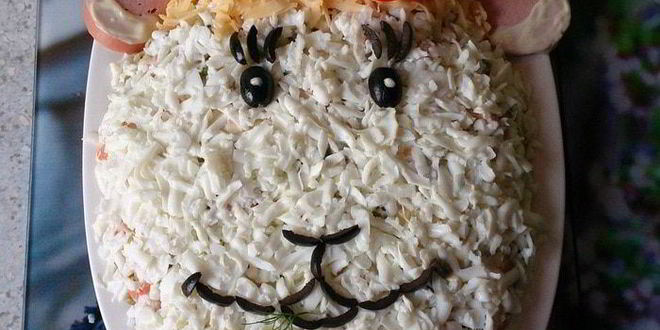 Рецепт салата оливье овечка