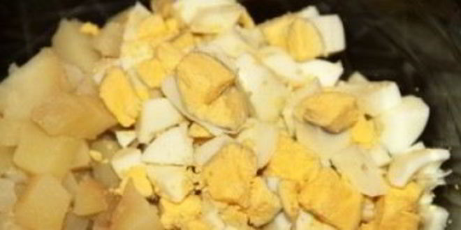 Рецепт салата оливье с икрой