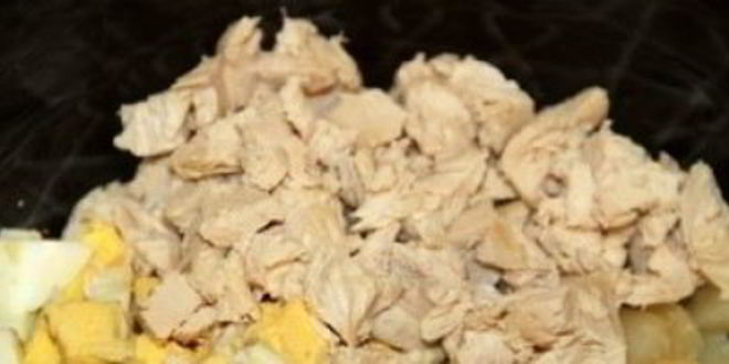 Рецепт салата оливье с икрой