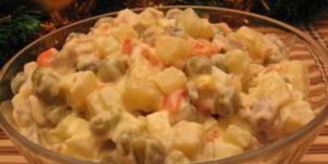 Рецепт салата оливье с индейкой