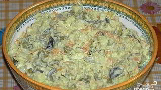 Рецепт Салата Оливье с капустой